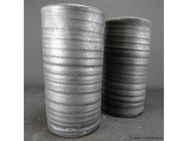 Paar keramieken vazen - afbeelding 4 van  5