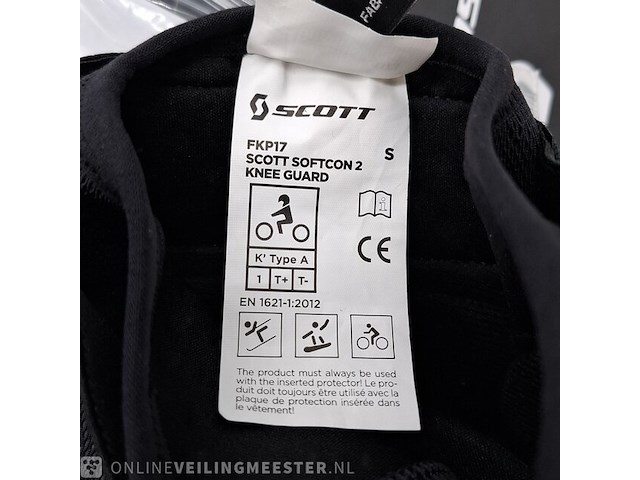 Paar kniebeschermers, maat s, scott, d30 motor/wintersport - afbeelding 9 van  9