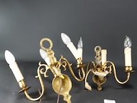 Paar koperen wandkandelaren - afbeelding 5 van  5