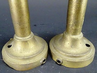 Paar koper/messing kandelaren - afbeelding 4 van  5