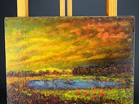 Paar olieverfschilderijen op board - afbeelding 2 van  5