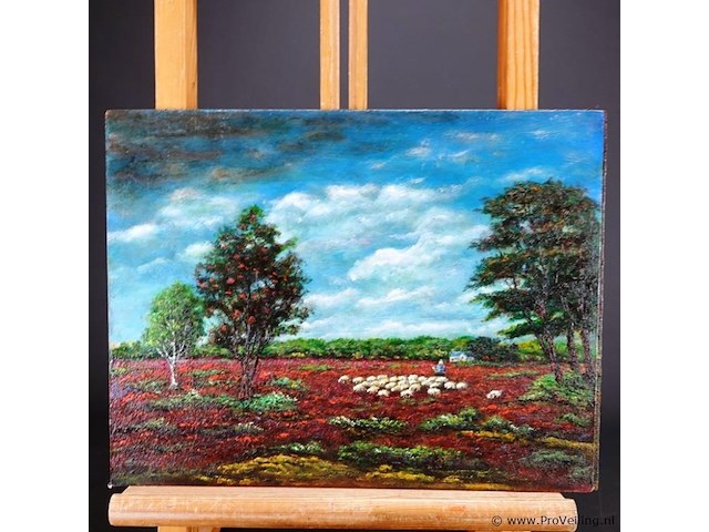 Paar olieverfschilderijen op board - afbeelding 3 van  5