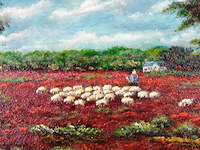 Paar olieverfschilderijen op board - afbeelding 4 van  5