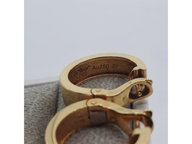 Paar oorclips, 18 karaats, cartier, love - afbeelding 3 van  12