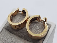 Paar oorclips, 18 karaats, cartier, love - afbeelding 4 van  12