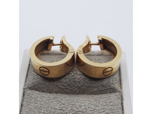 Paar oorclips, 18 karaats, cartier, love - afbeelding 1 van  12