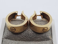 Paar oorclips, 18 karaats, cartier, love - afbeelding 1 van  12