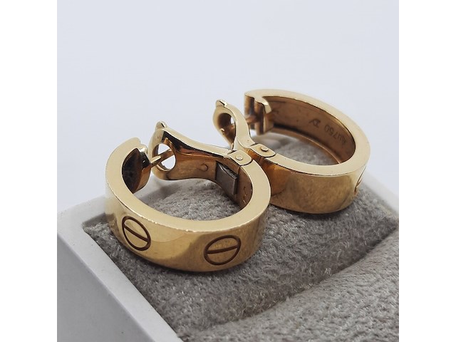 Paar oorclips, 18 karaats, cartier, love - afbeelding 5 van  12
