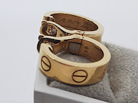 Paar oorclips, 18 karaats, cartier, love - afbeelding 6 van  12