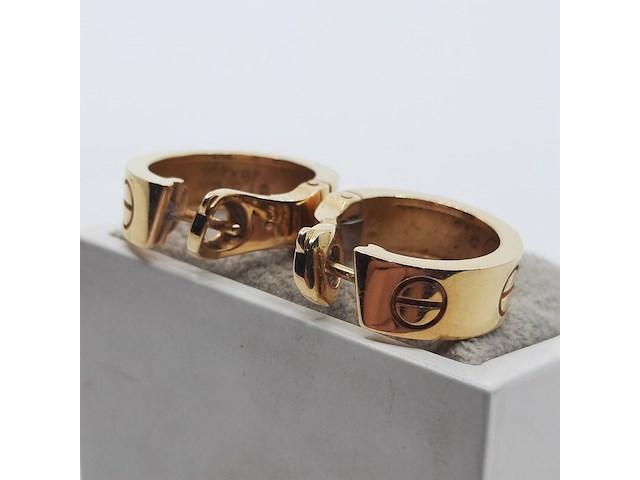 Paar oorclips, 18 karaats, cartier, love - afbeelding 7 van  12