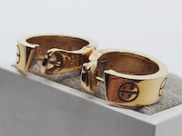 Paar oorclips, 18 karaats, cartier, love - afbeelding 7 van  12