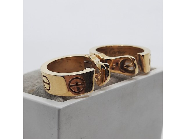 Paar oorclips, 18 karaats, cartier, love - afbeelding 8 van  12