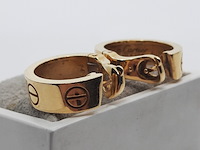 Paar oorclips, 18 karaats, cartier, love - afbeelding 8 van  12