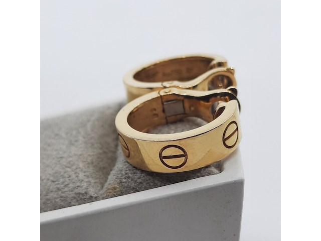Paar oorclips, 18 karaats, cartier, love - afbeelding 9 van  12