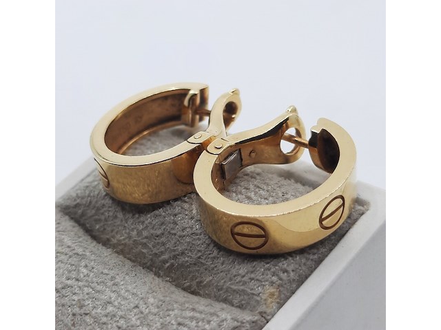 Paar oorclips, 18 karaats, cartier, love - afbeelding 10 van  12