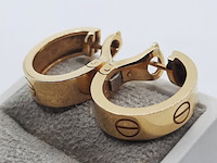 Paar oorclips, 18 karaats, cartier, love - afbeelding 10 van  12