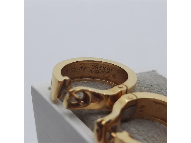 Paar oorclips, 18 karaats, cartier, love - afbeelding 12 van  12