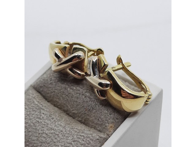 Paar oorclips, 18 karaats - afbeelding 7 van  7