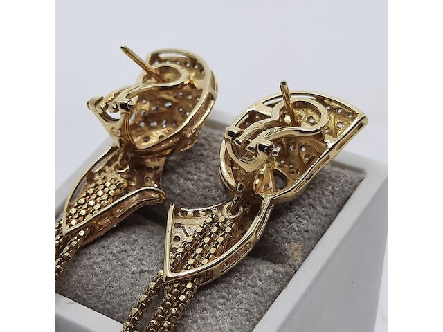 Paar oorclips, 18 karaats - afbeelding 3 van  12