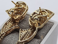 Paar oorclips, 18 karaats - afbeelding 3 van  12