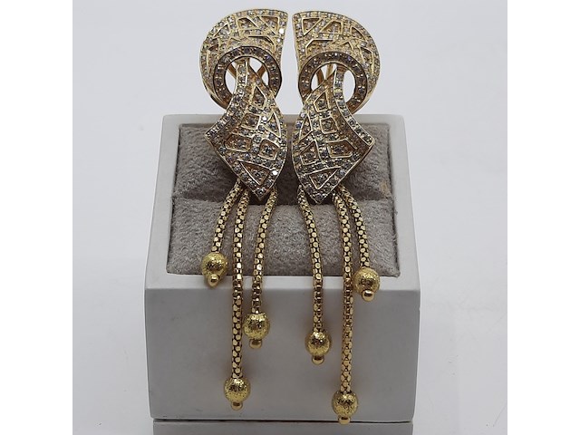 Paar oorclips, 18 karaats - afbeelding 1 van  12