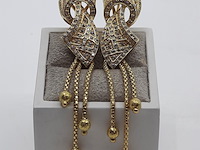 Paar oorclips, 18 karaats - afbeelding 1 van  12