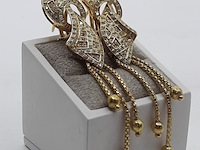 Paar oorclips, 18 karaats - afbeelding 6 van  12