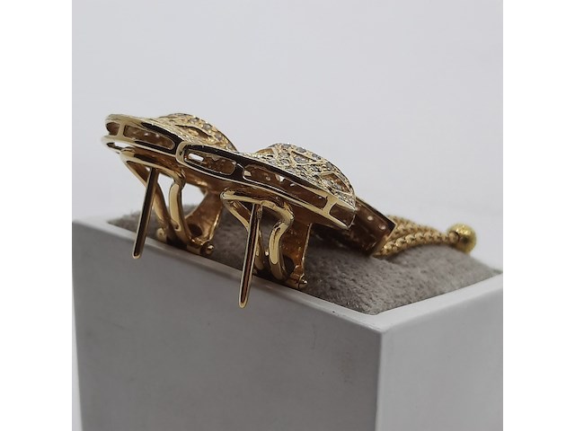 Paar oorclips, 18 karaats - afbeelding 9 van  12