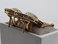 Paar oorclips, 18 karaats - afbeelding 9 van  12