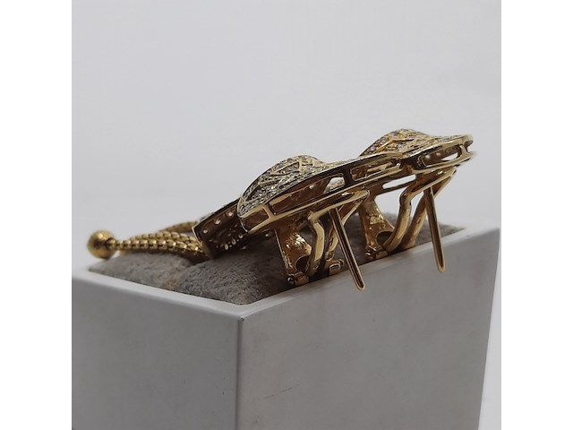 Paar oorclips, 18 karaats - afbeelding 10 van  12