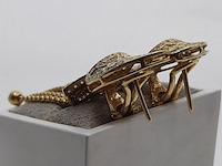 Paar oorclips, 18 karaats - afbeelding 10 van  12