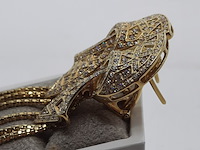 Paar oorclips, 18 karaats - afbeelding 11 van  12