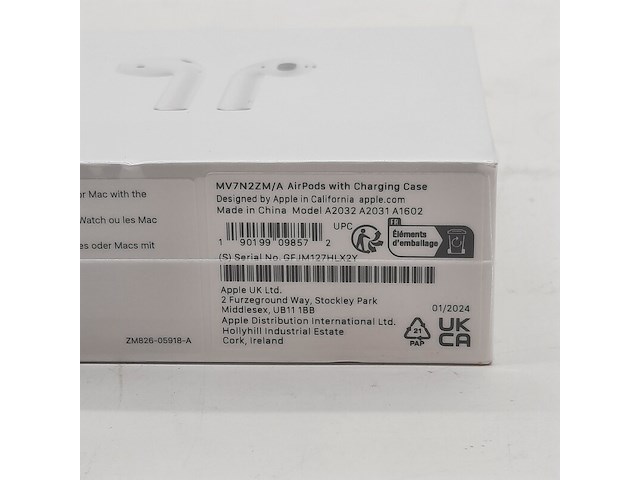 Paar oordopjes, apple, airpods a2032 - afbeelding 6 van  6