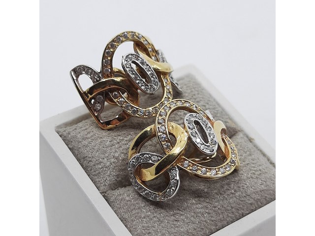 Paar oorhanger, 18 karaats - afbeelding 2 van  9