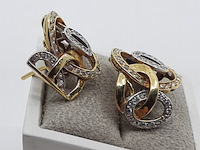 Paar oorhanger, 18 karaats - afbeelding 3 van  9