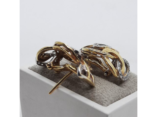 Paar oorhanger, 18 karaats - afbeelding 4 van  9