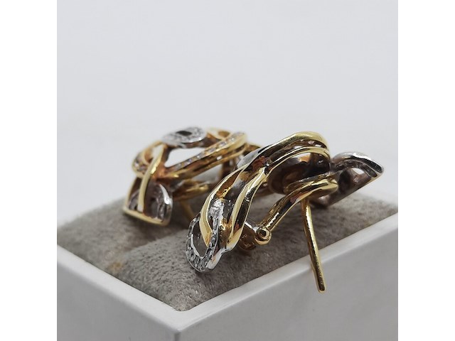 Paar oorhanger, 18 karaats - afbeelding 5 van  9