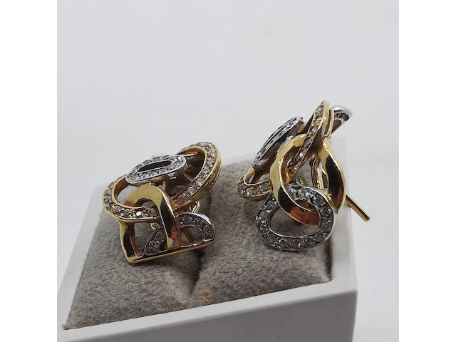 Paar oorhanger, 18 karaats - afbeelding 6 van  9