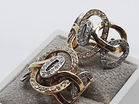 Paar oorhanger, 18 karaats - afbeelding 7 van  9