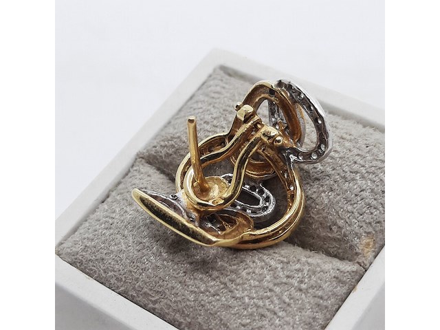 Paar oorhanger, 18 karaats - afbeelding 8 van  9