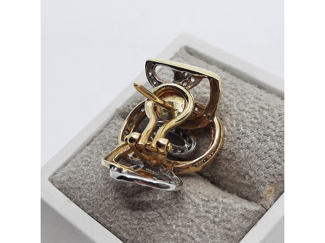 Paar oorhanger, 18 karaats - afbeelding 9 van  9