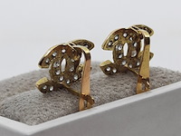 Paar oorstekers, 18 karaats - afbeelding 5 van  7