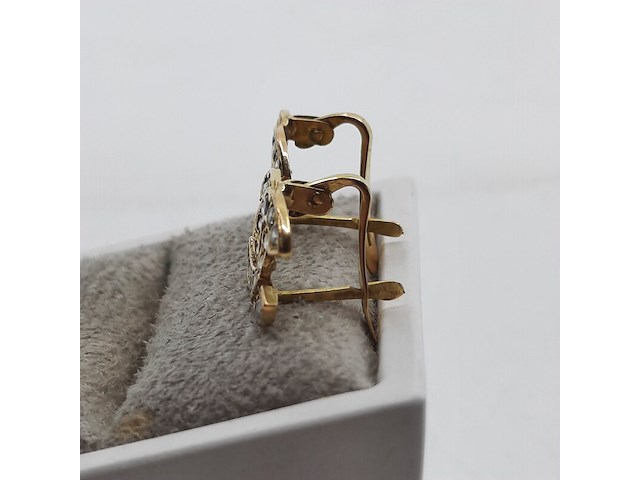 Paar oorstekers, 18 karaats - afbeelding 6 van  7