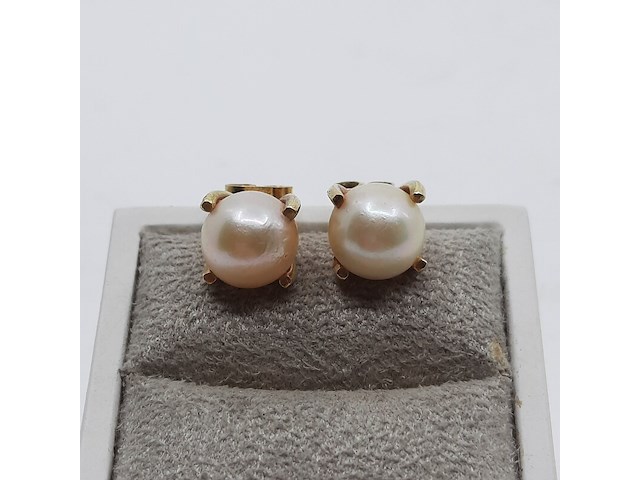 Paar oorstekers, 18 karaats - afbeelding 1 van  7