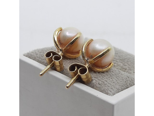 Paar oorstekers, 18 karaats - afbeelding 4 van  7