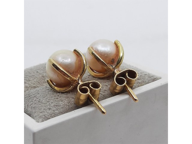 Paar oorstekers, 18 karaats - afbeelding 5 van  7