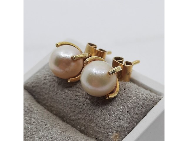 Paar oorstekers, 18 karaats - afbeelding 7 van  7