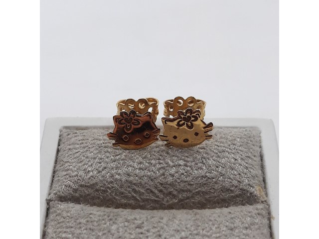 Paar oorstekers, 18 karaats - afbeelding 1 van  7