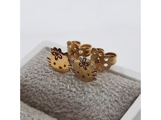 Paar oorstekers, 18 karaats - afbeelding 7 van  7