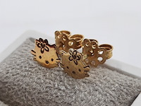 Paar oorstekers, 18 karaats - afbeelding 7 van  7